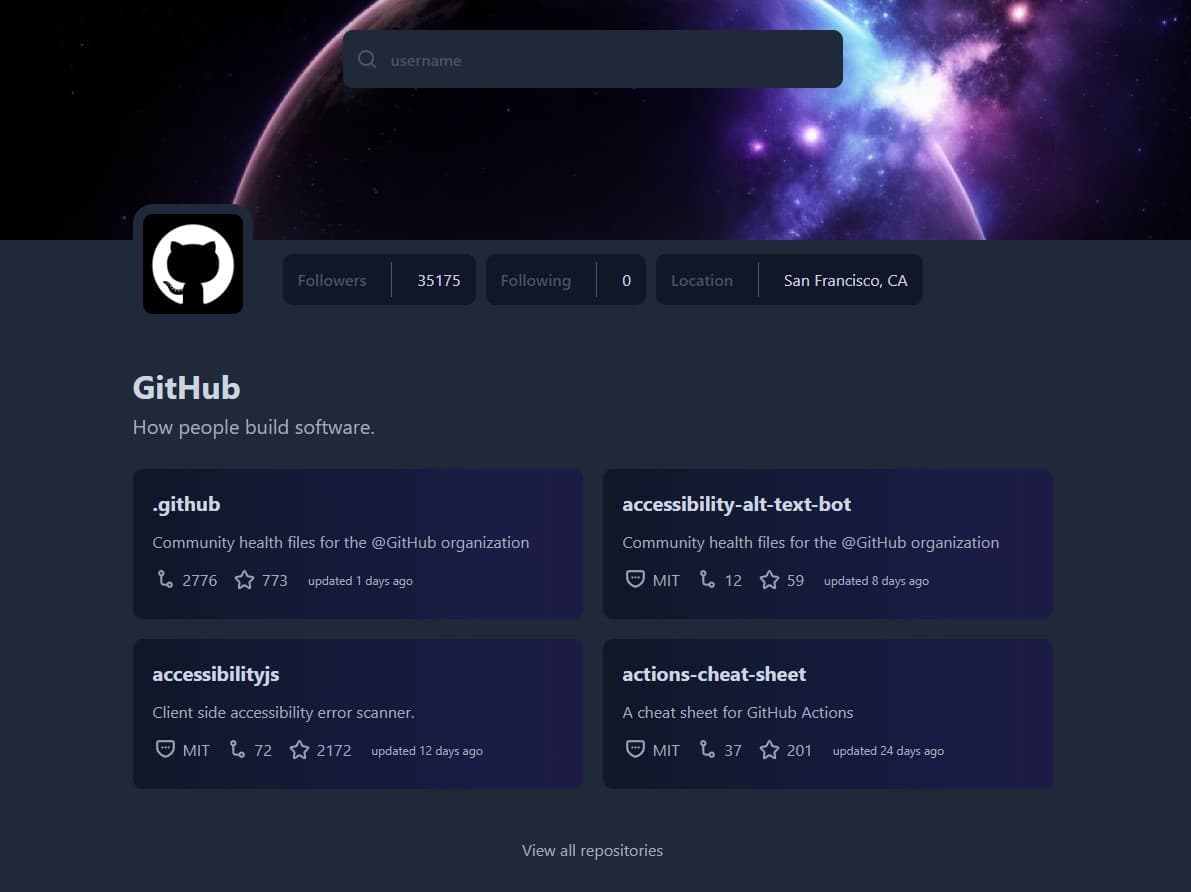 Github Profile